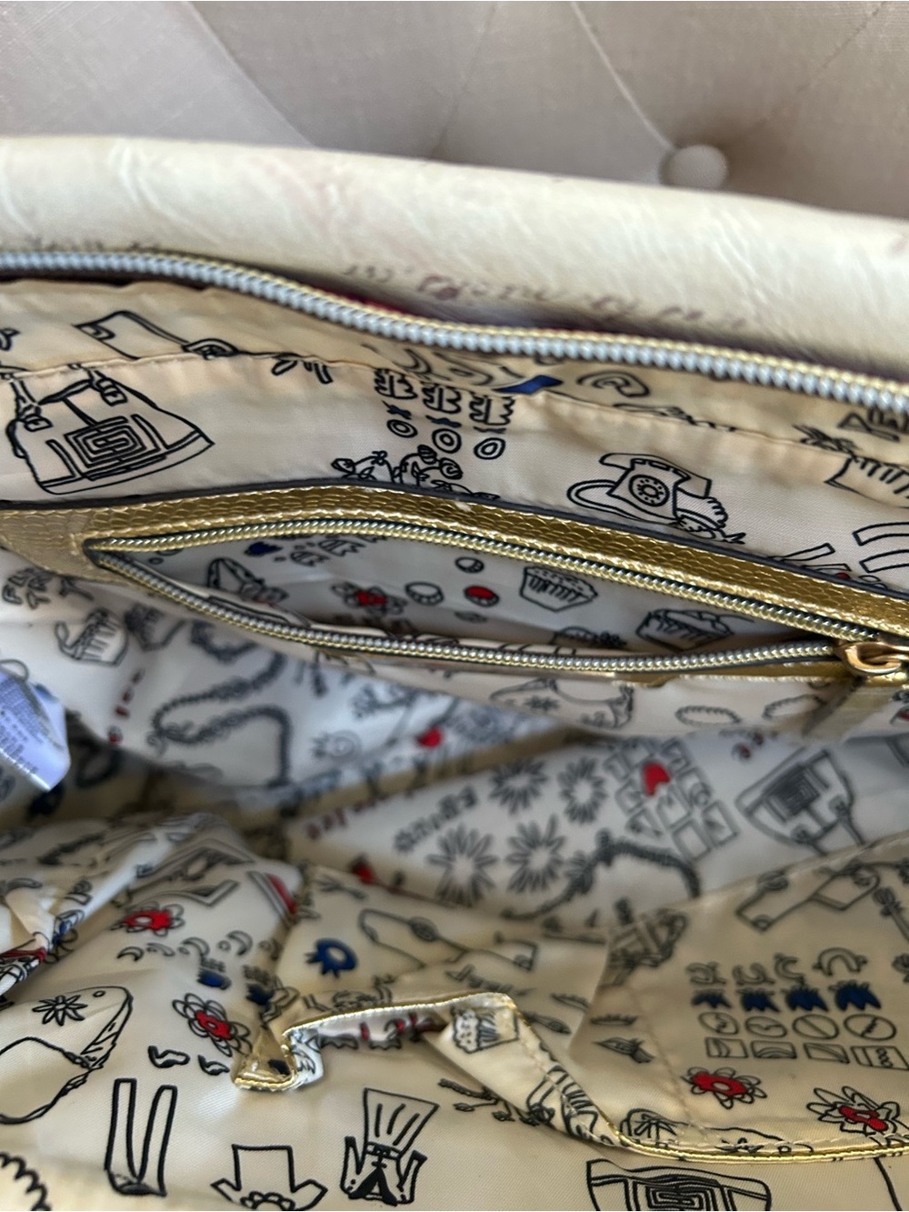 Nicole Lee Multicolor Printed Satchel with Brown Handles - Picture 11 of 15
